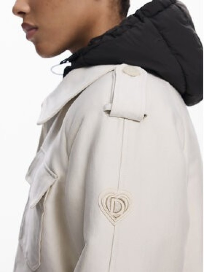 Desigual Kurtka przejściowa Empire 25WWEW58 Écru Regular Fit