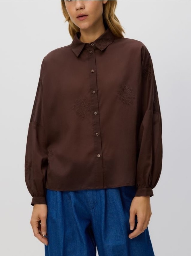 Koszula z lyocellu - brązowy