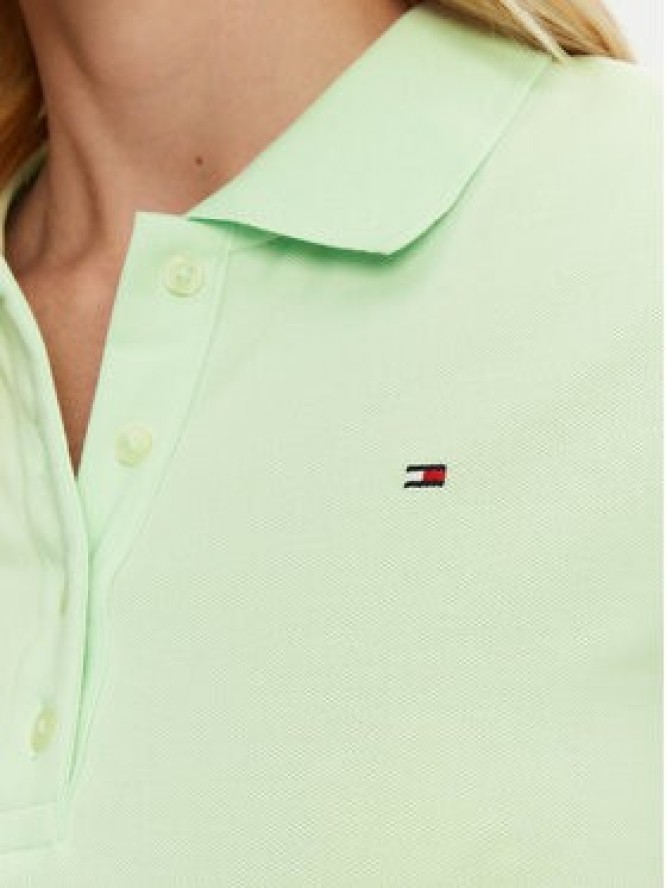 Tommy Hilfiger Sukienka codzienna WW0WW43228 Zielony Slim Fit