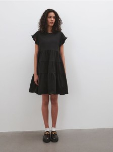 Bawełniana sukienka - czarny