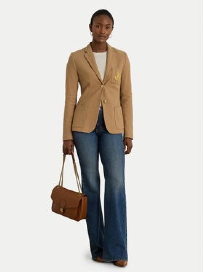 LAUREN RALPH LAUREN Marynarka 200797305018 Beżowy Slim Fit