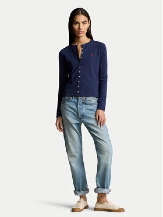 Polo Ralph Lauren Kardigan 211941175003 Granatowy Slim Fit