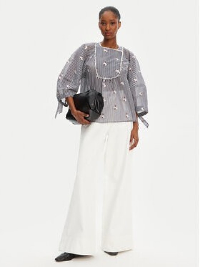 Munthe Bluzka Pristina 252102525224 Granatowy Loose Fit