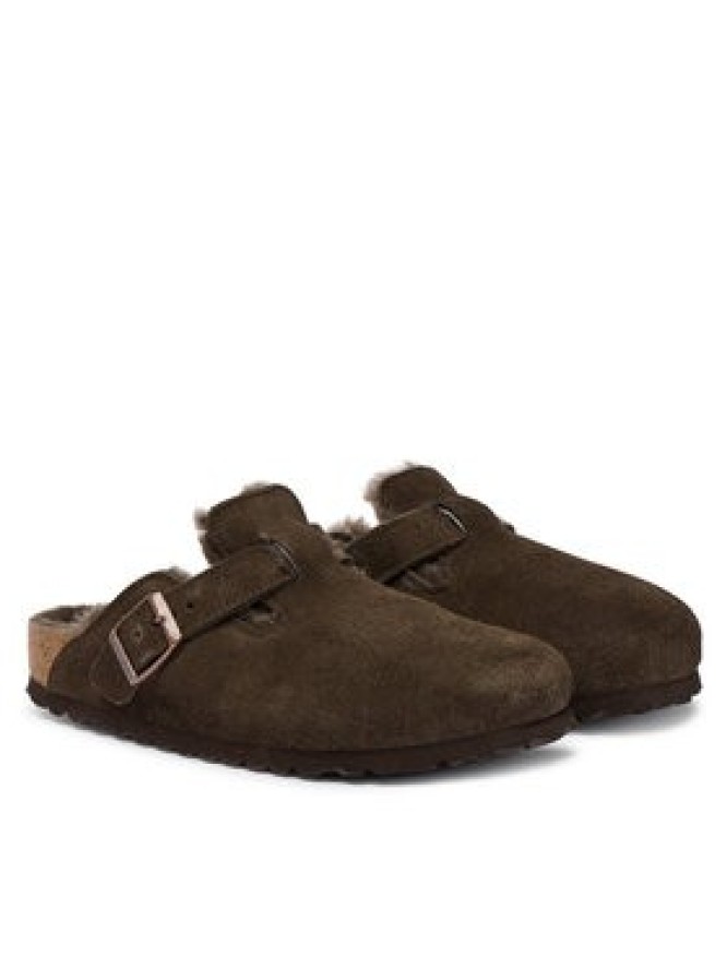 Birkenstock Klapki Boston Fur 1020529 Brązowy