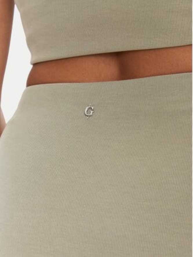 Guess Spódnica midi W5GD0E KAQL2 Khaki Regular Fit