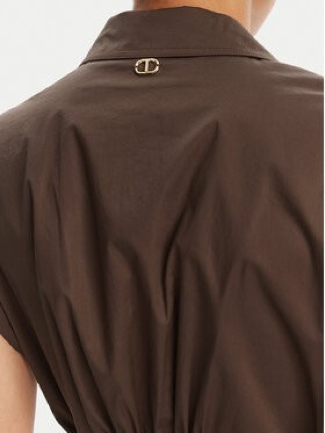 TWINSET Sukienka koszulowa 251TT2102 Brązowy Loose Fit