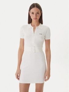 Guess Sukienka dzianinowa V6RK08 Z4642 Biały Slim Fit