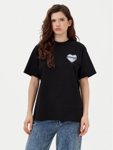 HUGO T-Shirt Vintage 50534545 Czarny Boxy Fit