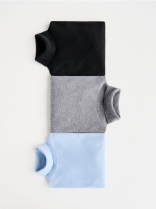 Wełniany sweter z golfem - jasnoniebieski