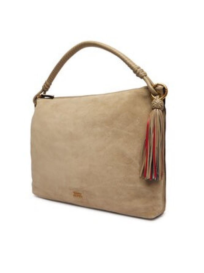 Tommy Hilfiger Torebka Th Statement Leather Bag Suede AW0AW18402 Beżowy