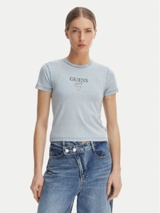 Guess Jeans T-Shirt W6GIA6 KCTL1 Niebieski Slim Fit