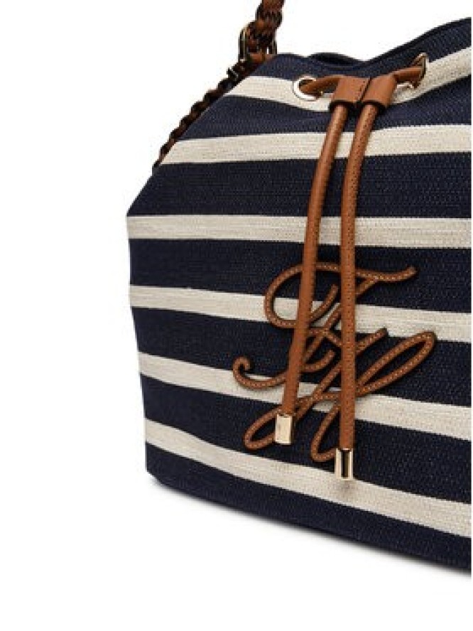 Tommy Hilfiger Torebka Th Elev Summer Bucket Stripe AW0AW18401 Granatowy