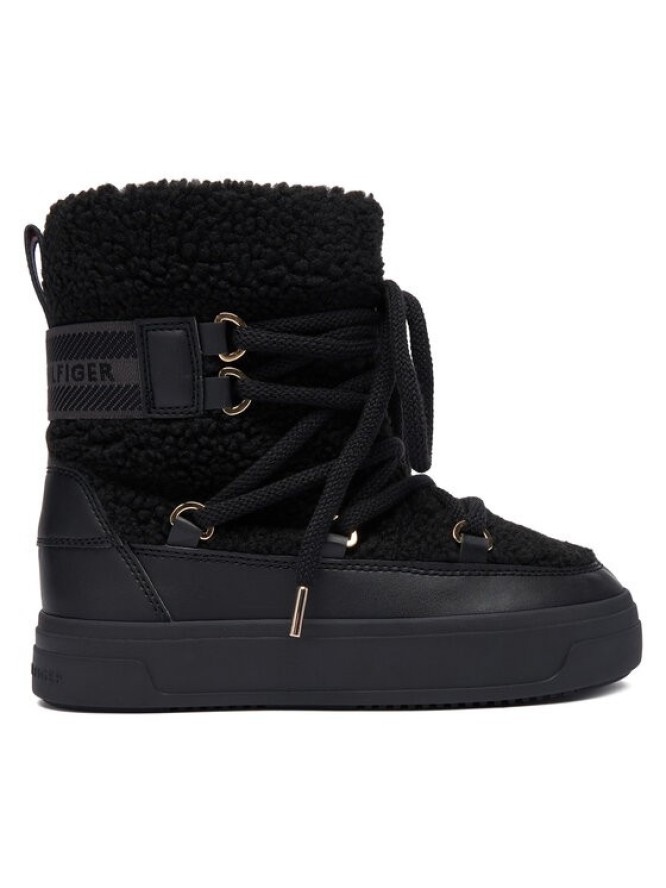 Tommy Hilfiger Śniegowce Faux Shearling Snowboot FW0FW08788 Czarny
