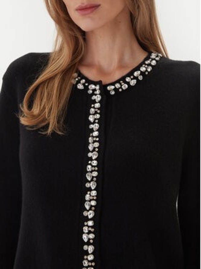 KAOS Sweter RI1KT018 0001 Czarny Regular Fit