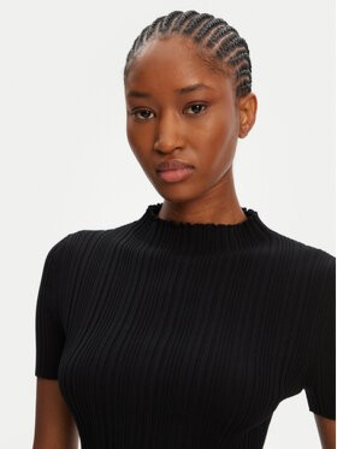 HUGO Sweter Sarphapilk 50542598 Czarny Slim Fit