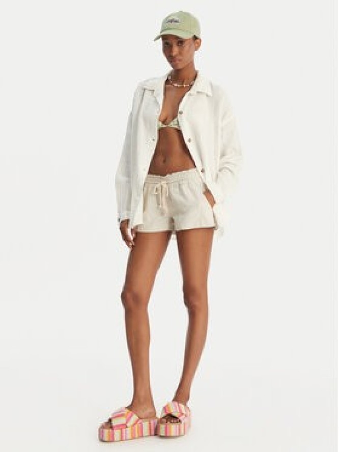 Roxy Szorty materiałowe Oceanside ARJNS03007 Beżowy Regular Fit