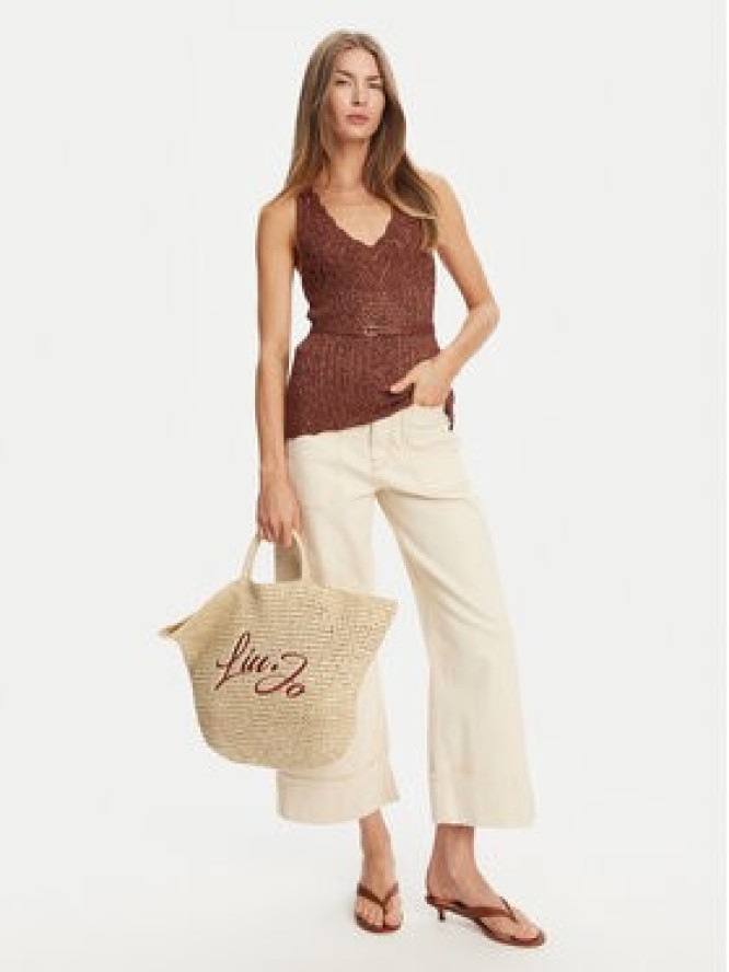 TWINSET Top 251TT3195 Brązowy Slim Fit