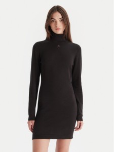 Tommy Jeans Sukienka dzianinowa Ess DW0DW21958 Czarny Slim Fit