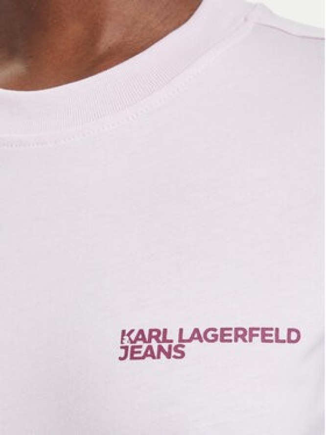 Karl Lagerfeld Jeans T-Shirt A1W17004 Różowy jasny Slim Fit