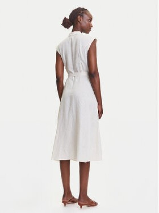 Marella Sukienka koszulowa Rodesia 2515221262 Écru Regular Fit