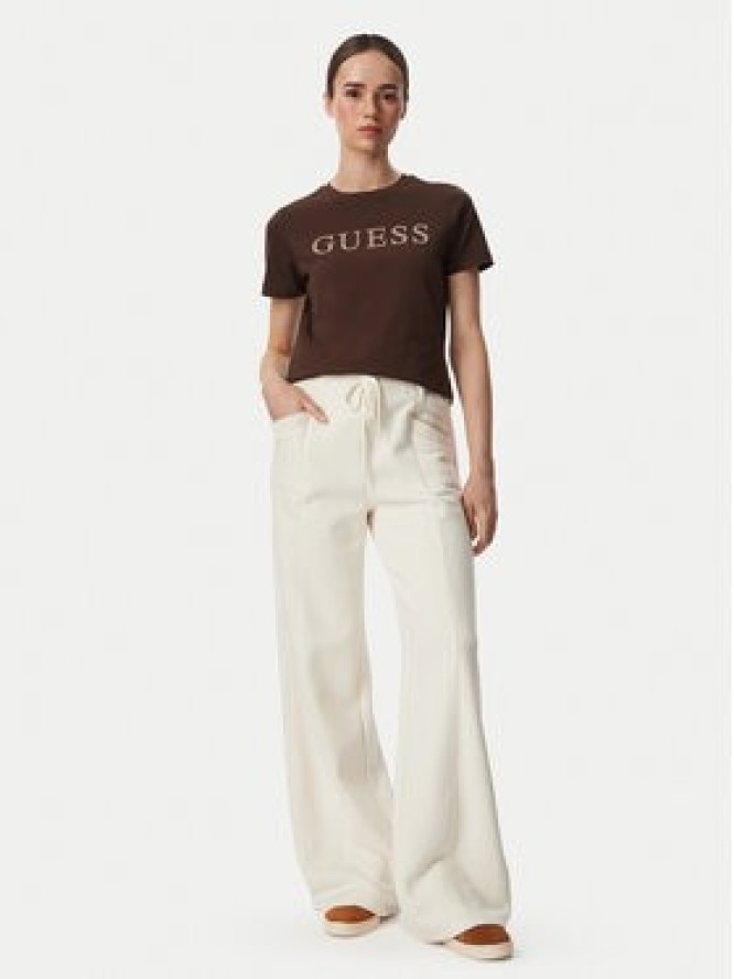 Guess T-Shirt V6RI20 J1314 Brązowy Regular Fit