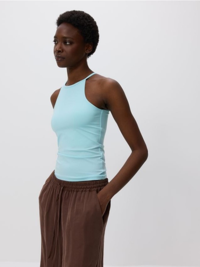 Gładki top - jasnoturkusowy