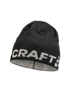 craft Czapka Adv Nordic Training Merino Logo — merino i akryl – Black-Ghost