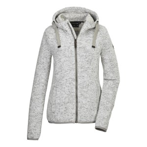 Bluza dzianinowa z kapturem rozpinana na zamek damska Killtec GW 52 ecru