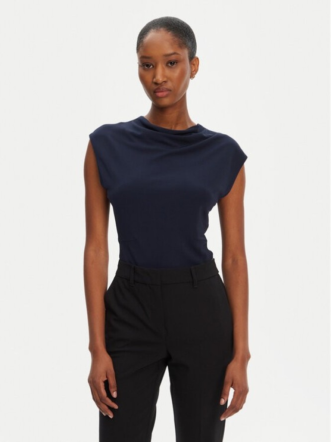 BOSS Bluzka Elamma 50541896 Granatowy Slim Fit