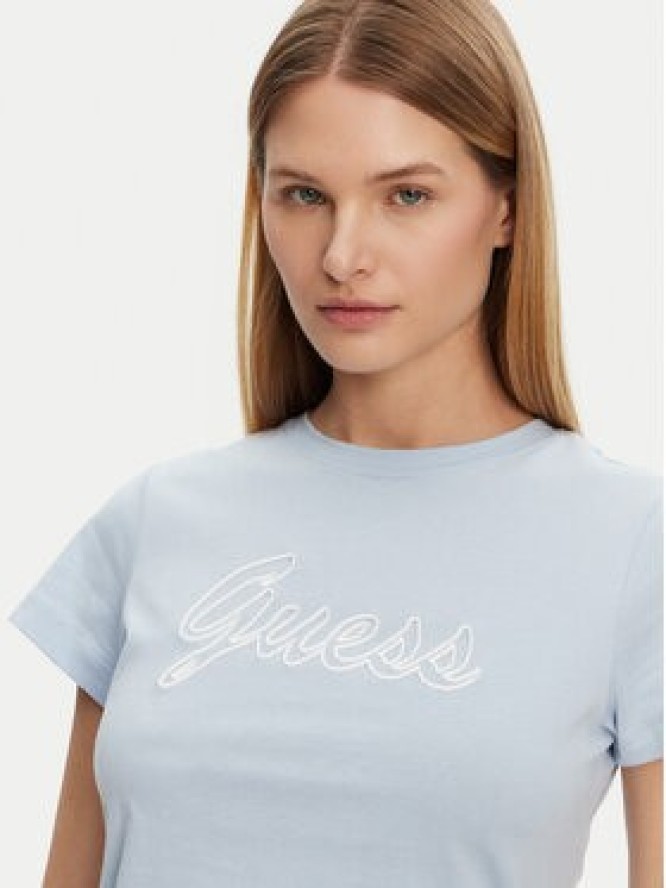 Guess T-Shirt V5GI02 K9RM1 Błękitny Slim Fit