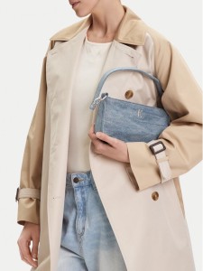 Calvin Klein Torebka Denim Shoulder Pouch W/Strap LV04F3217G Niebieski