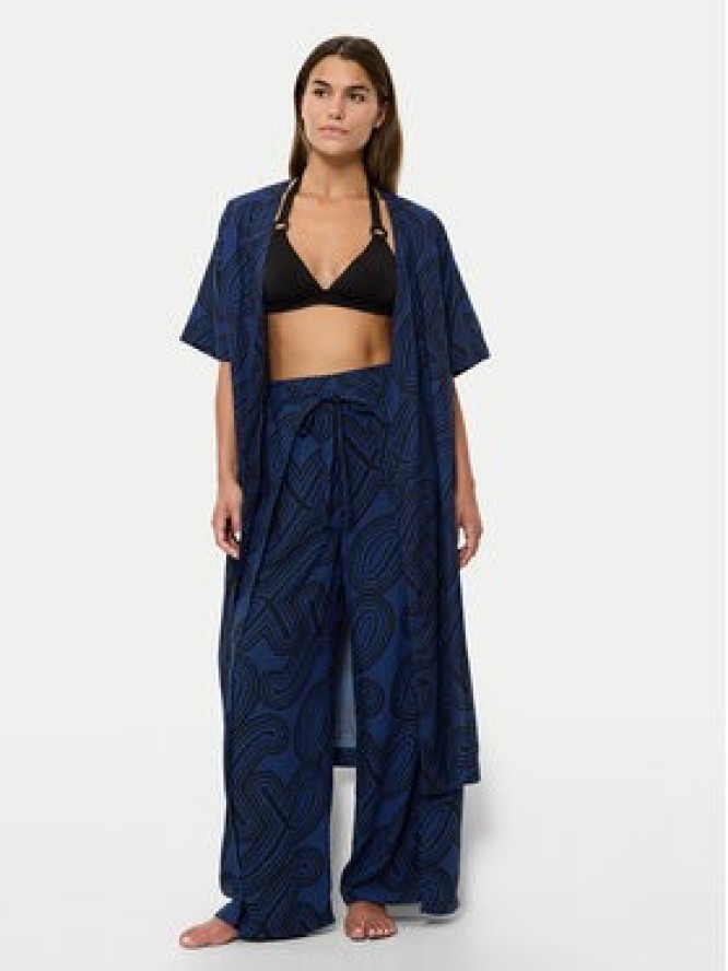 Triumph Spodnie materiałowe Beach MyWear 10222189 Granatowy Wide Leg