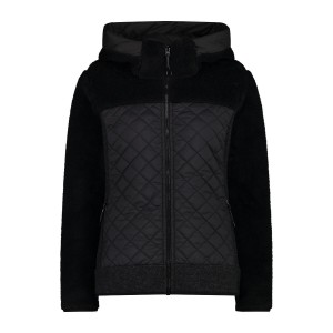 Kurtka z kapturem wooltech damska CMP Teddy Fur effect
