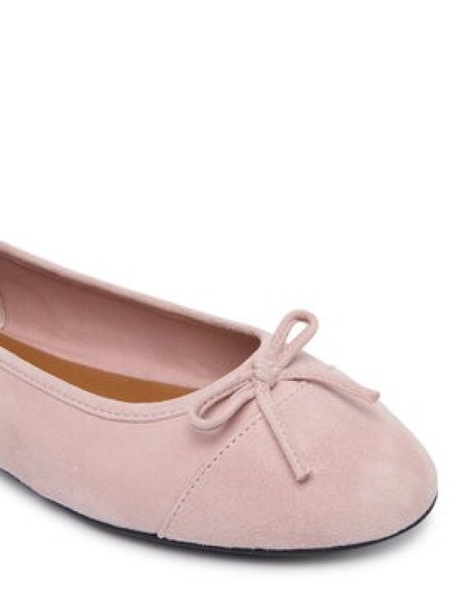 Tommy Hilfiger Baleriny Th Monogram Suede Ballerinas FW0FW09357 Różowy