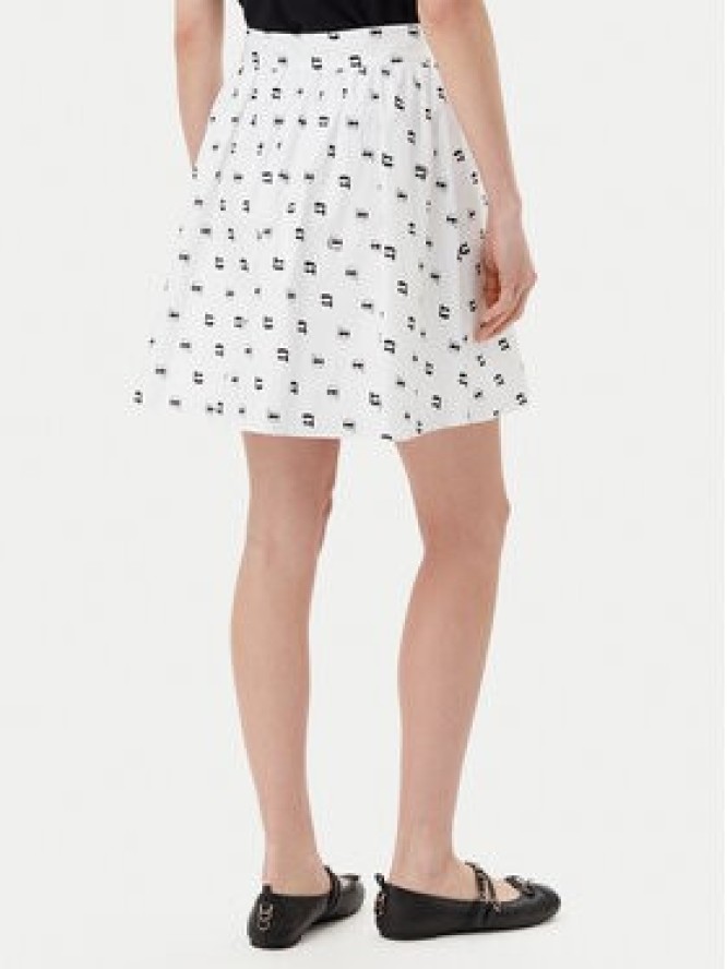 KARL LAGERFELD Spódnica trapezowa A2W12029 Biały Regular Fit
