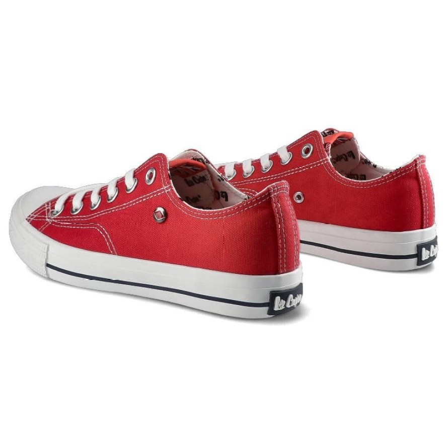 Trampki damskie Lee Cooper, sznurowany fason cholewka tekstylna płócienna niska cholewka przed kostkę gumowy nosek ochronny płaska podeszwa lekka kla