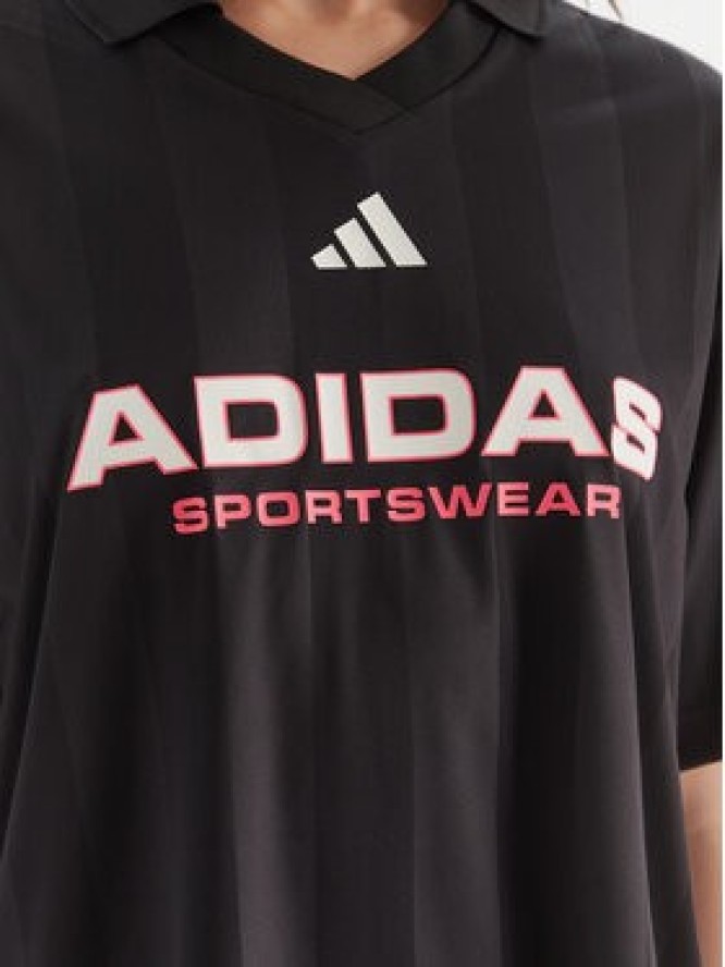 adidas Polo Tiro JN2749 Czarny Loose Fit