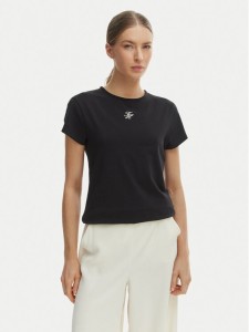 Tommy Hilfiger T-Shirt WW0WW48710 Czarny Slim Fit