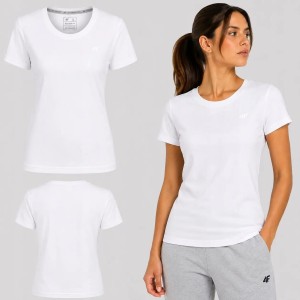 T-SHIRT DAMSKI 4F KOSZULKA SPORTOWA BAWEŁNIANA NA CO DZIEŃ F3308 SS26