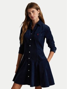Polo Ralph Lauren Sukienka koszulowa 211972069004 Granatowy Regular Fit