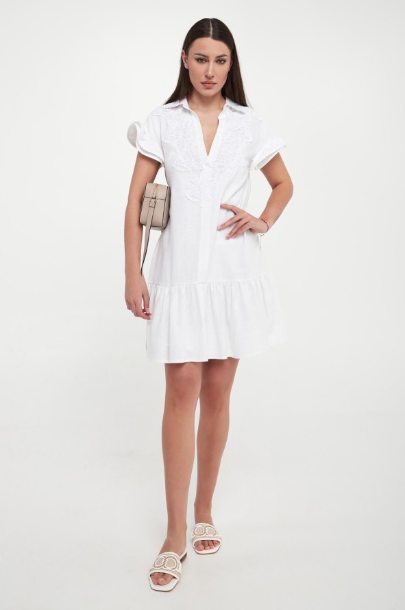 Sukienka lniana mini ERMANNO FIRENZE