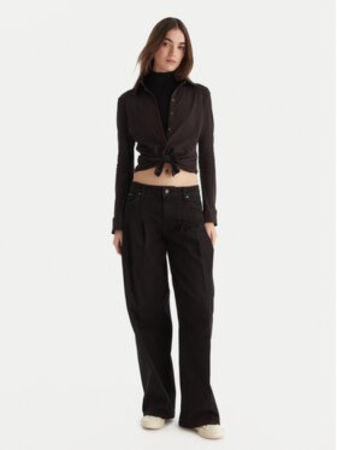 Guess Jeans Jeansy W5BA2U D0141 Czarny Wide Leg