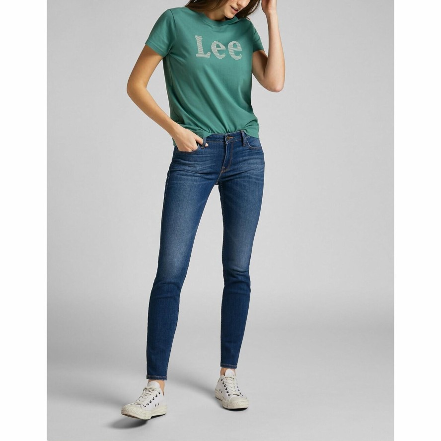 LEE TEE DAMSKI T-SHIRT EVERGREEN L43DEHO 112140088