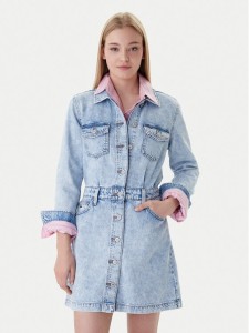 Tommy Jeans Sukienka jeansowa DW0DW22004 Niebieski Regular Fit