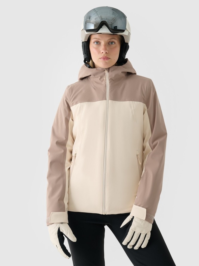 4F Kurtka narciarska membrana 5000 damska - brązowa XXL