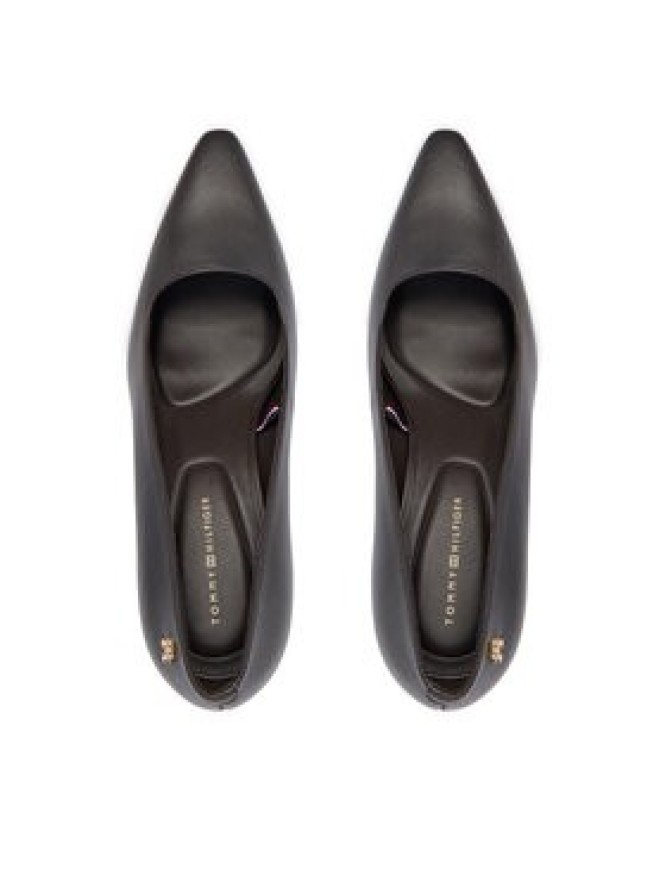 Tommy Hilfiger Czółenka Th Logo Lth Pump Slanted Hl FW0FW09008 Czarny