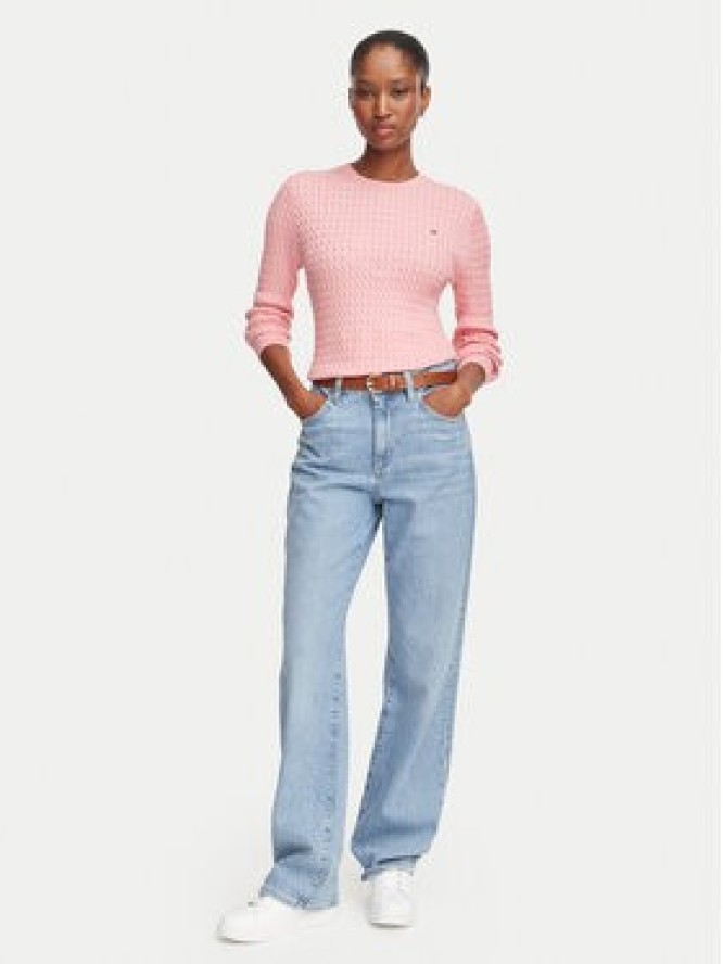Tommy Hilfiger Sweter WW0WW44993 Różowy jasny Regular Fit