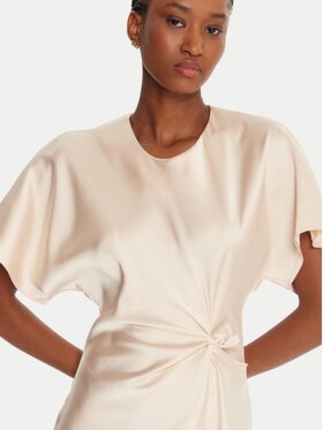 Rinascimento Sukienka koktajlowa CFC0125718003 Beżowy Regular Fit