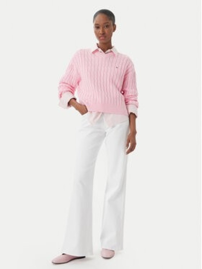 Tommy Hilfiger Sweter WW0WW48433 Różowy jasny Regular Fit