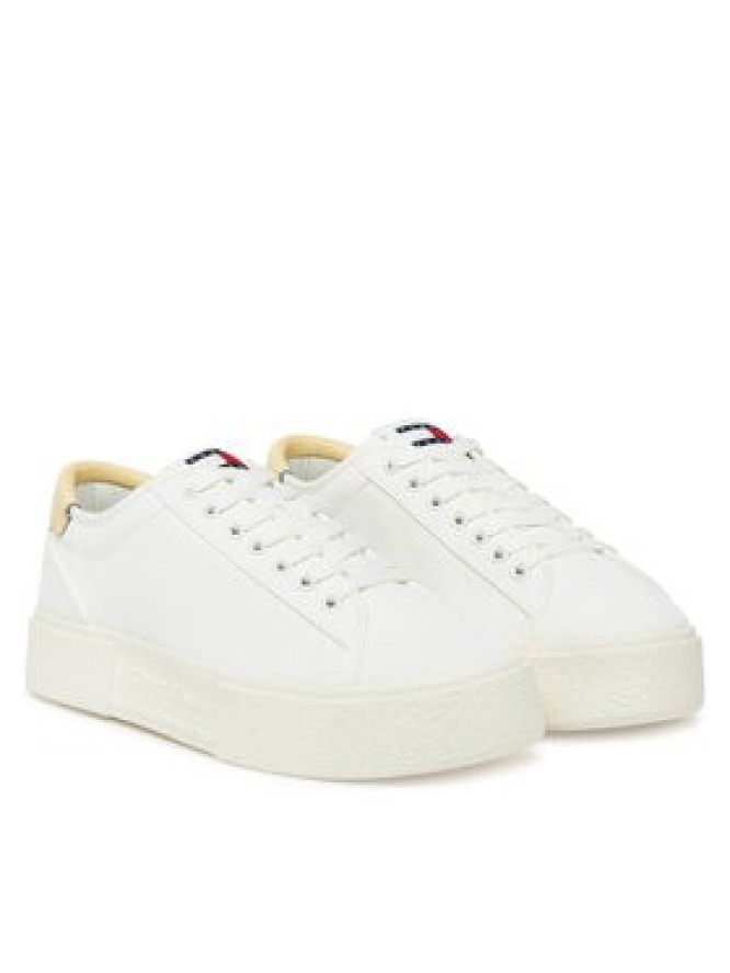 Tommy Jeans Sneakersy Tjw Flatform Canvas Sneaker EN0EN02792 Écru